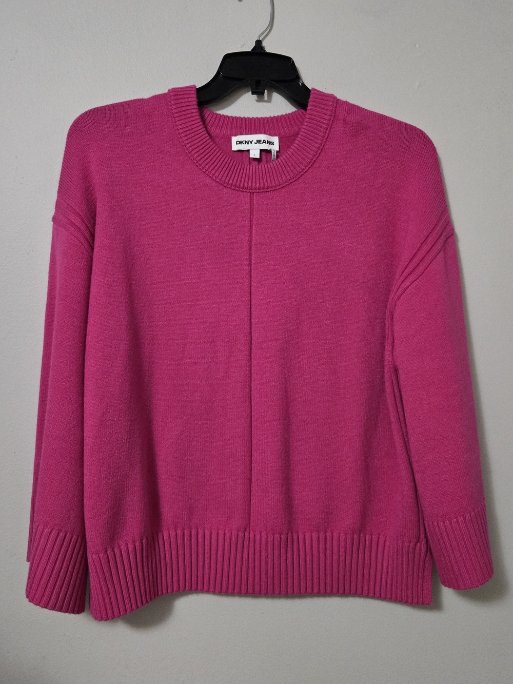 Dkny Women's Bright Fuchsia Crewneck Sweater